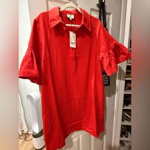 NWT Tuckernuck Red Massey Crepe Mini Dress XL